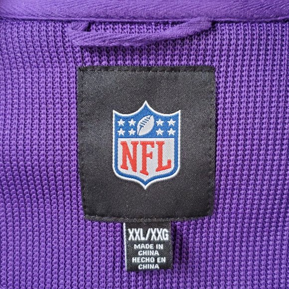 MINNESOTA VIKINGS Jacket Sweatshirt Full Zip Pockets Fleece Lined L/S Men's XL - Picture 5 of 9